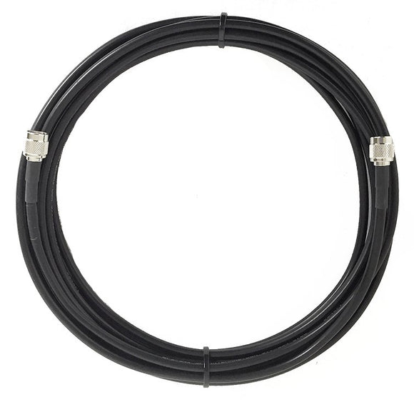 Cable coaxial de baja pérdida equivalente al tipo LMR240 - 50 pies - N hembra - RP TNC hembra