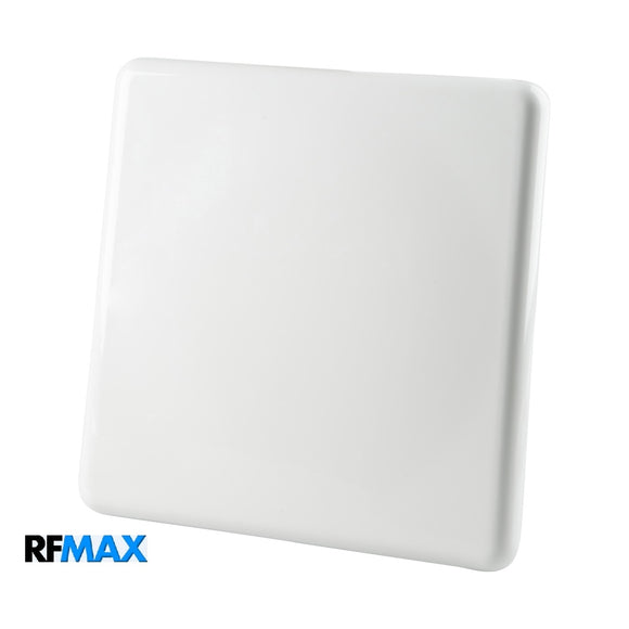 Antena de panel RFMAX 902-928 MHz para FCC RFID. Polarización circular derecha de alta sensibilidad de 7x7 pulgadas con RPTNC-hembra | R9027-HS-RTF