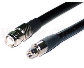 PT195-003-RTF-SSM: 3 Feet LMR 195 Cable Assembly with RP TNC-Female and SMA-Male Connectors