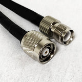 Cable coaxial de baja pérdida equivalente al tipo LMR240 - 40 pies - RP TNC macho - RP TNC hembra