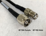 PT195-004-RTF-RTM: 4 Feet LMR 195 Cable Assembly with RP TNC-Female and RP TNC-Male Connectors