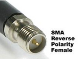 PT240-008-SSM-RSF: LMR240 Type equivalent Low Loss Coax Cable - 8 Feet - SMA Male - RP SMA-Female