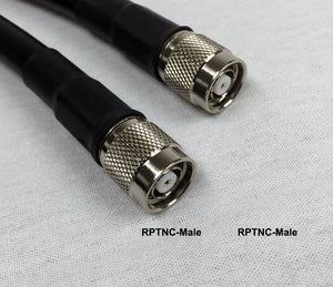 PT240-012-RTM-RTM: Cable coaxial de baja pérdida equivalente al tipo LMR240 - 12 pies - RP TNC macho - RP TNC macho