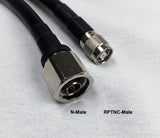 LMR400 Type Equivalent Low Loss Coax Cable - 250 Feet - SMA Male - RP TNC Male