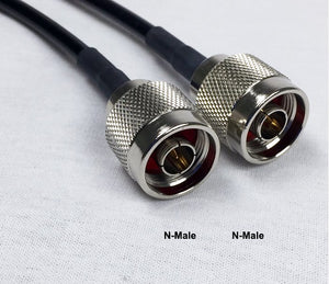 PT195-007-SNM-SNM: Conjunto de cable tipo 195 de 7 pies con conectores N-Macho y N-Macho