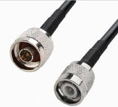 PT24F-030-SNM-STM: Cable coaxial tipo flexible equivalente a LMR240 de 50 ohmios (negro) de 30 pies con SMA macho estándar y TNC macho estándar