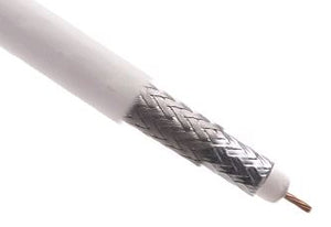 PTW195-008-RTM-RTM: White Ultra link, LMR195 Type Equivalent Low Loss Coax Cable - 08 Feet - RPTNC-Male & RPTNC-Male